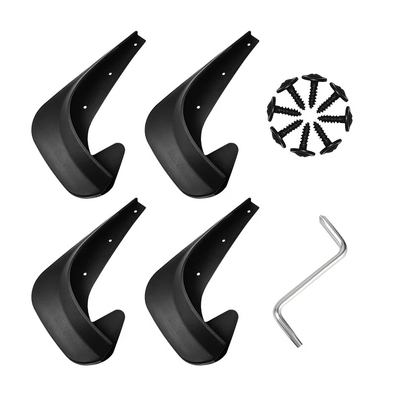 4PCS Durable Plastic Mud Flaps for Car Front & Rear Fenders Splash Guards