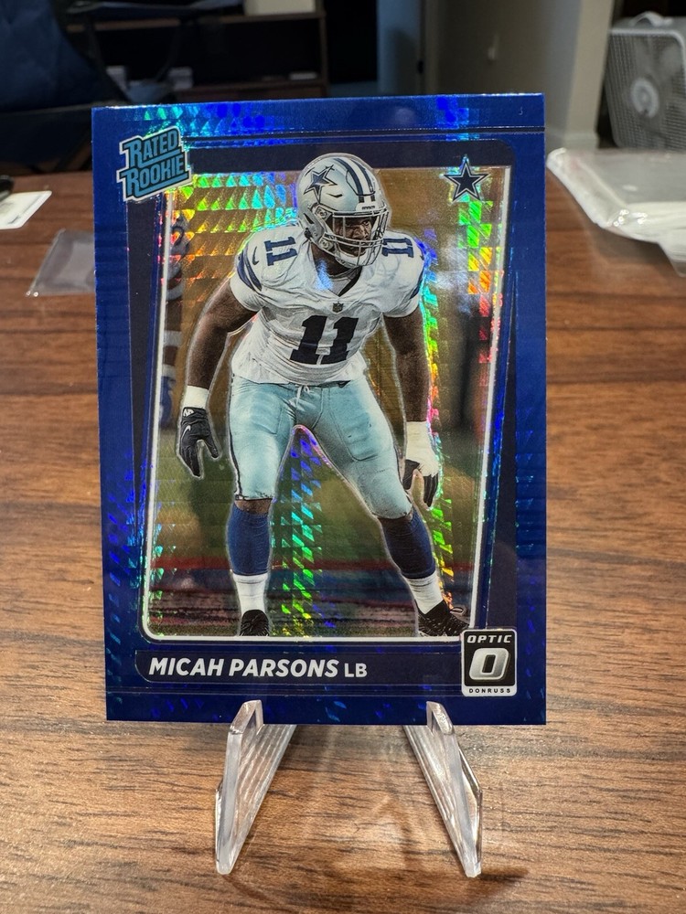 2021 Panini Donruss Optic Micah Parsons Blue Hyper Rated Rookie