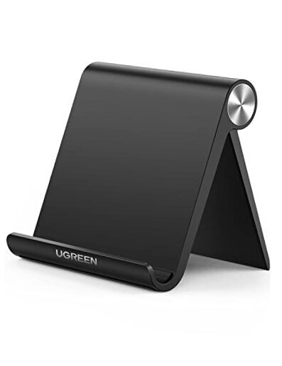 Foldable Adjustable Black Cell Phone Stand for Desk – Portable Holder