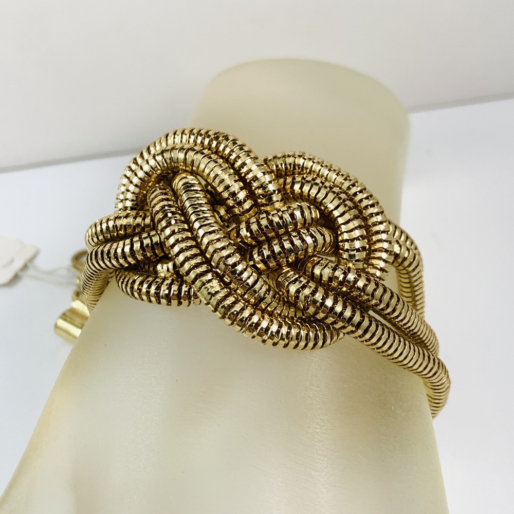 NEW YORK & COMPANY Gold Tone Snake Chain Knotted Bracelet Adjustable
