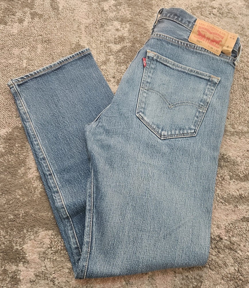 Vintage Levis 501 Jeans 36 x 30 Straight Red Tab Denim
