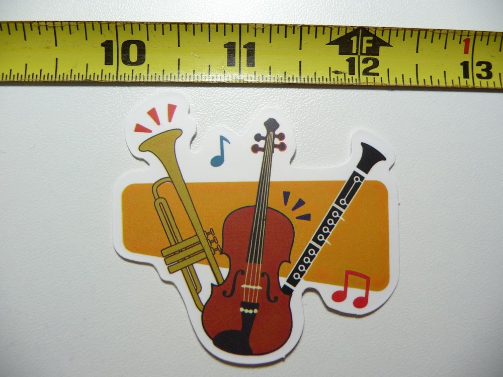 VARIOUS MUSIC INSTRUMENTS DECAL STICKER BAND CONCERT HALL MUSICAL