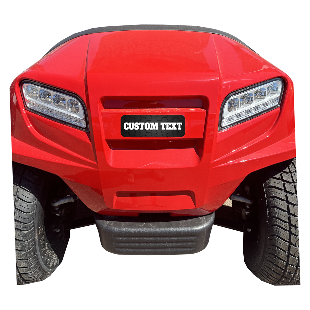 Custom Hexagon Front Name Plate for Club Car Onward Golf Carts