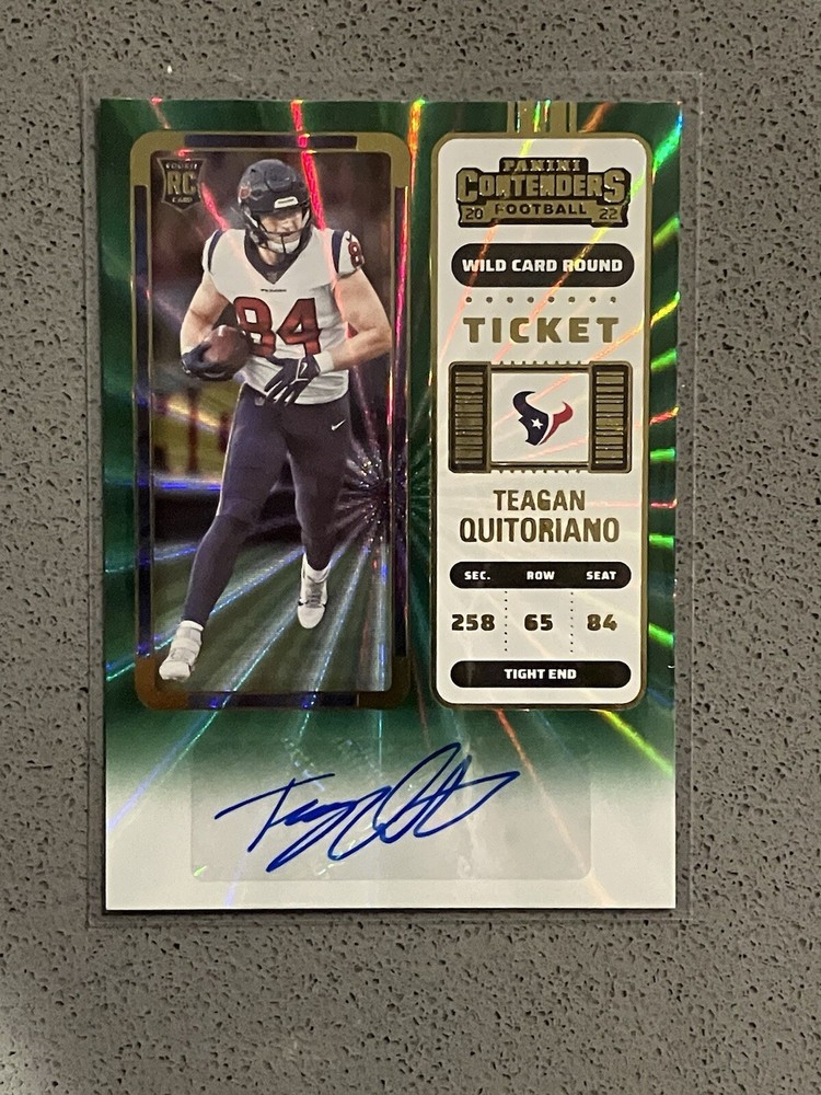 Teagan Quitoriano 2022 Panini Contenders Wild Card Round Ticket RC Auto #231