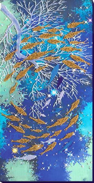 Bead embroidery kit Circulation needlework kit Art canvas beadwork pattern