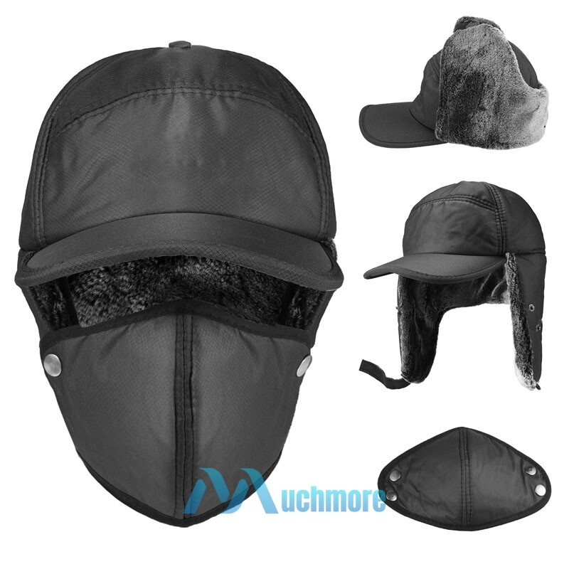 Winter Fur Trapper Hat with Ear Flaps for Men & Women - Thermal Snow Ski Cap