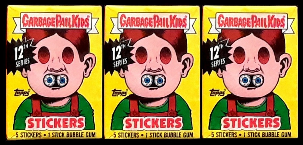 1988 Topps Garbage Pail Kids Series 12 Wax Packs - 3 Unopened