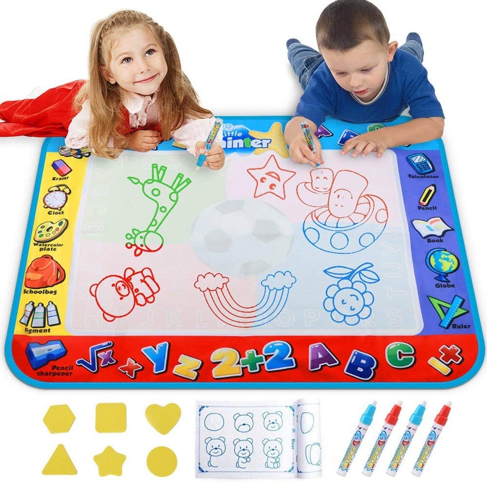 Aqua Coloring Mat,Kids Toys Large Water Painting Mat,Toddlers Doodle Pad with...