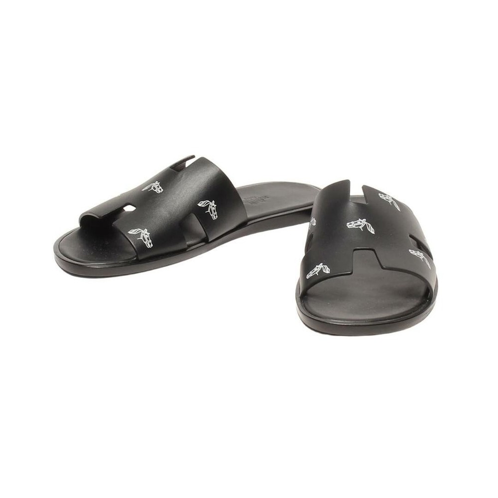 Hermes Izmir Horse Print Sandals for Men Size 41 B5033869220F7C9CEEDF85F0E77E46E9