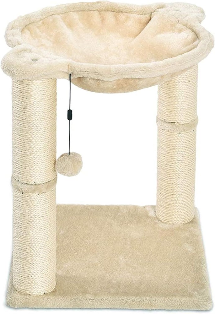 Indoor Cat Tower with Cozy Hammock & Scratching Posts  