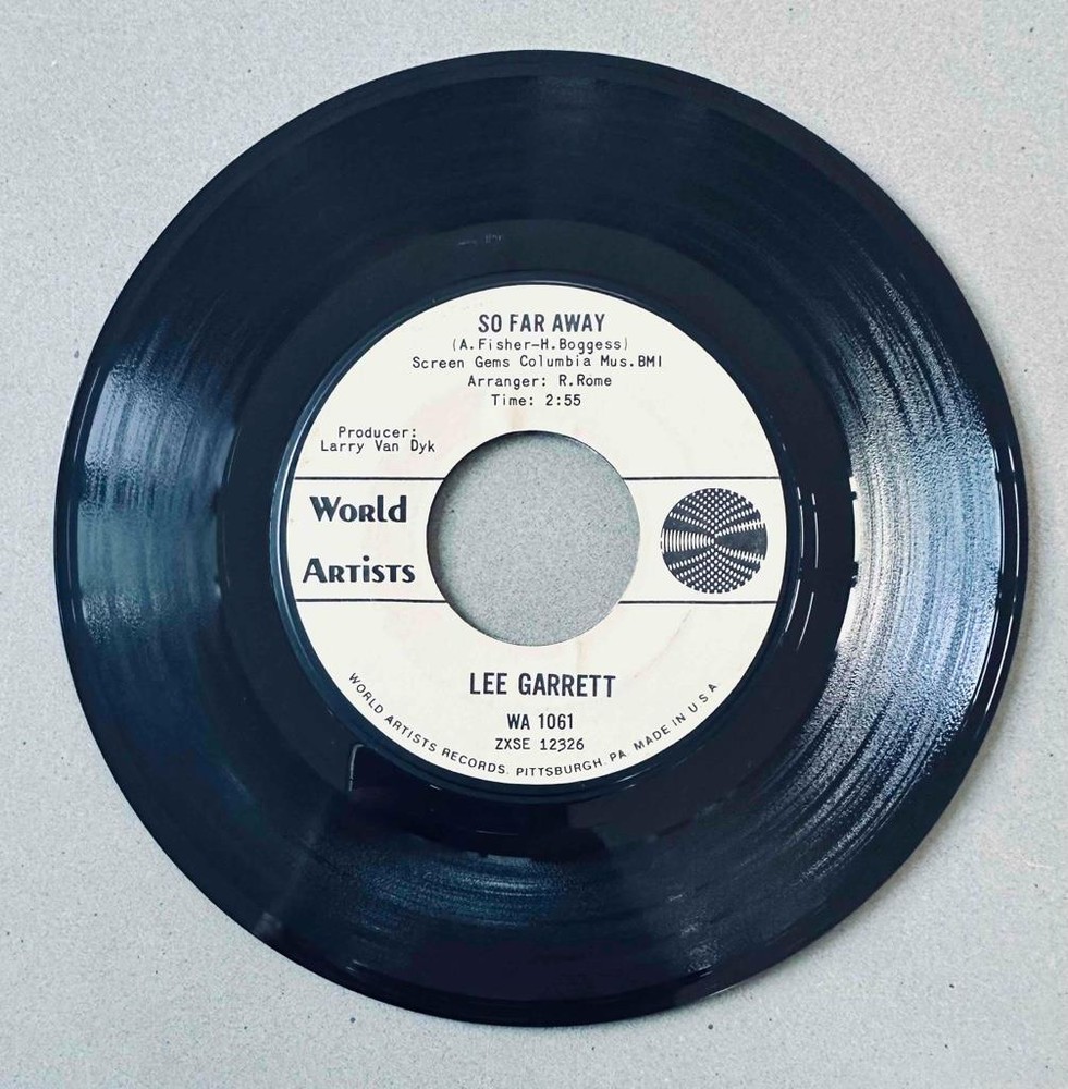 Soul 45 Lee Garrett - I Need Somebody/So Far Away * World Artists