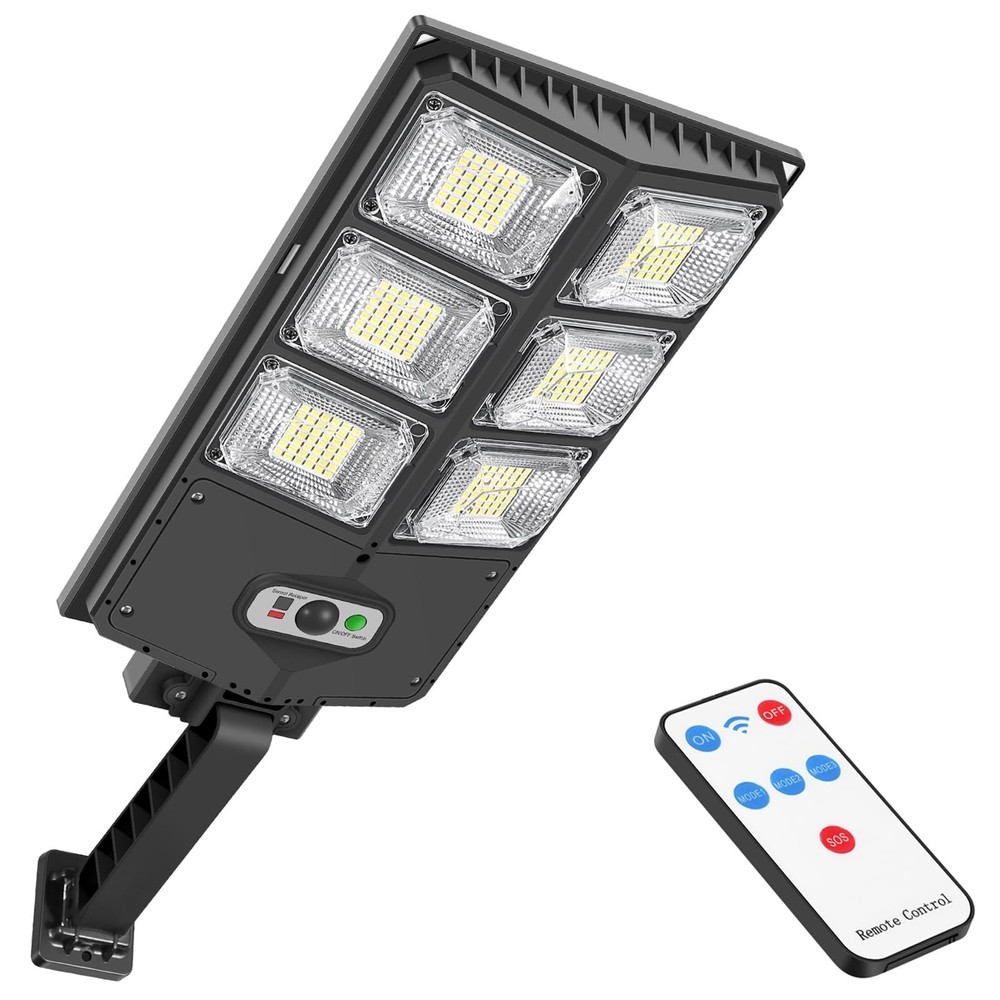 150W Solar Lights Outdoor, 8000LM Led Flood Light Motion Sensor with Remote C...