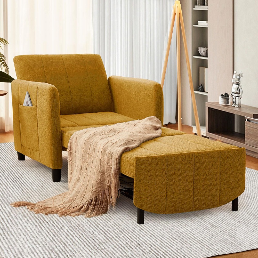 84-Inch Extra Long Sleeper Chair Convertible 3-in-1 to 4-in-1 Bed Upgrade  