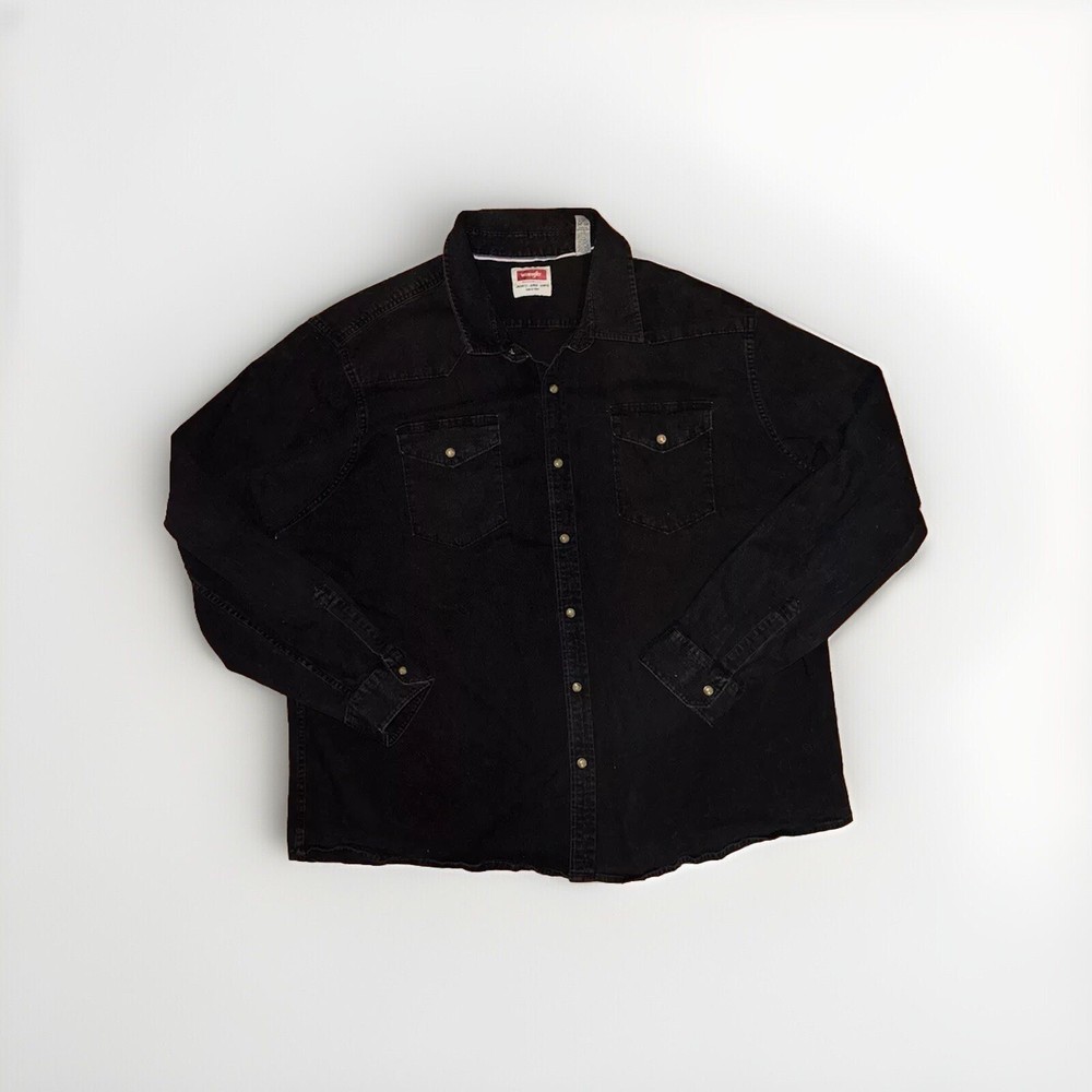 Vintage Wrangler Denim Over-Shirt In Black