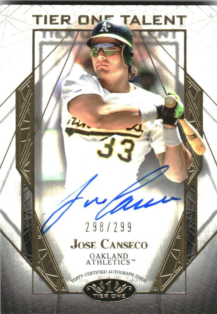 2022 Topps Tier One Talent Autographs #T1TAJC Jose Canseco /299