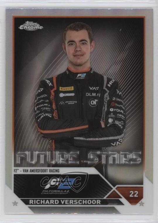 2023 Topps Chrome Formula 1 F2 Drivers Refractor Richard Verschoor #90