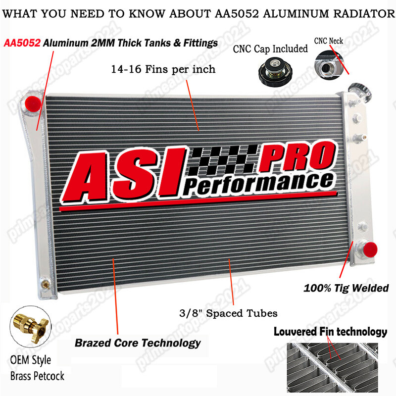 3 ROW Radiator Fits 1991-1993 Chevy Caprice/Buick Roadmaster/Oldsmobile 5.7L AT