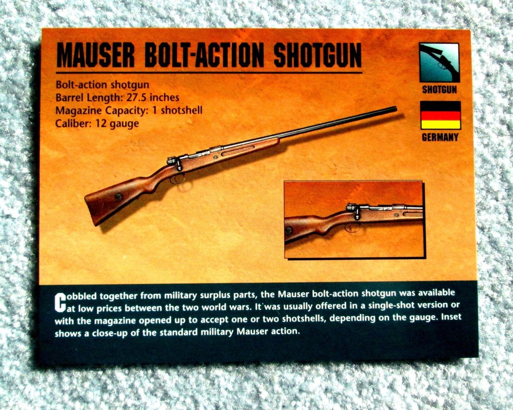 Mauser Bolt Action Shotgun Classic Firearms Photo Card u