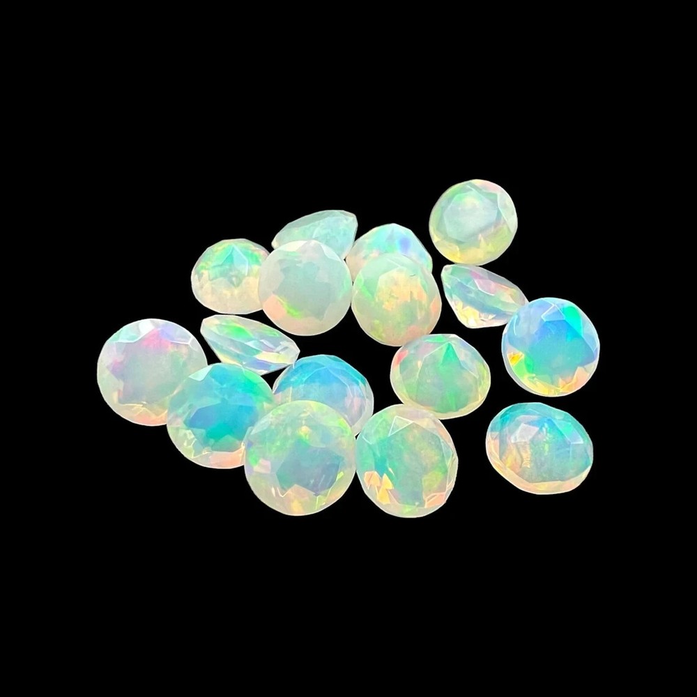 AAA Grade Opal 6 mm  Cut Natural Ethiopian Opal  Round Shape For Making Jewelry