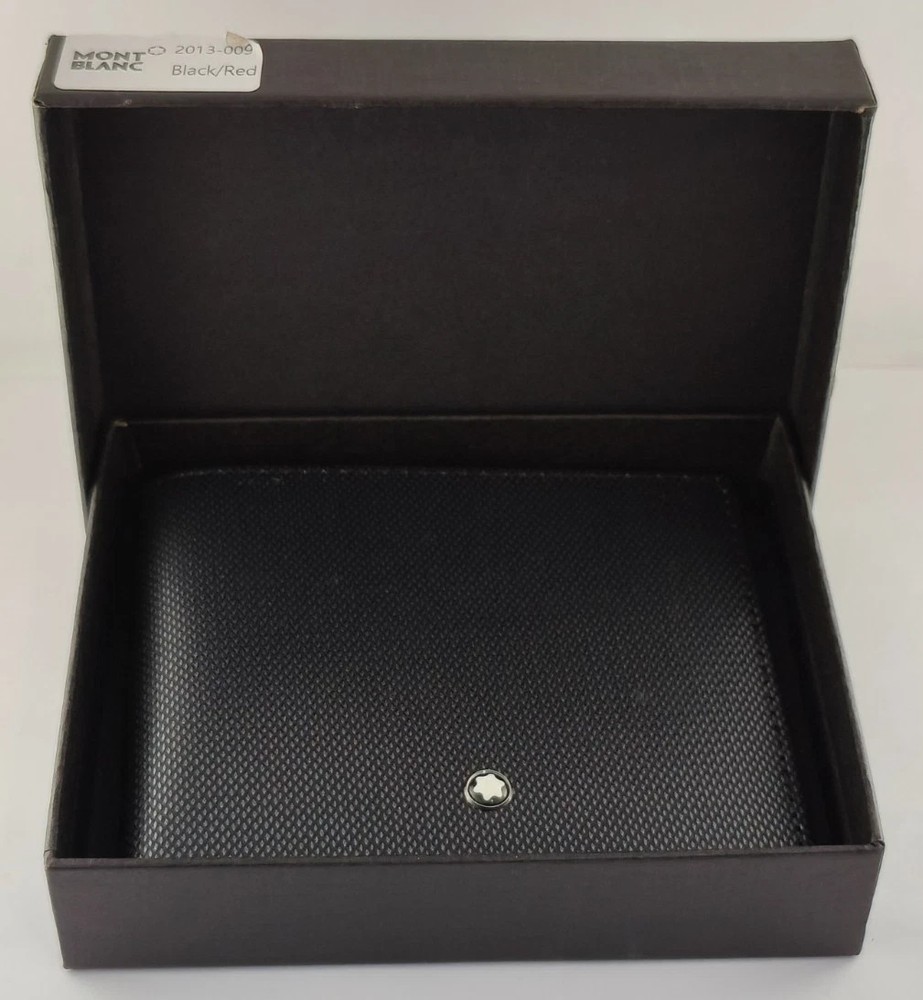 Montblanc Soft Grain Black Leather Bi-Fold Men's Wallet  