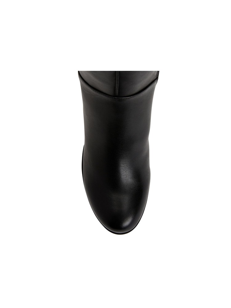 GIANI BERNINI Womens Black Adonnys Toe Block Heel Leather Riding Boot 9 M WC