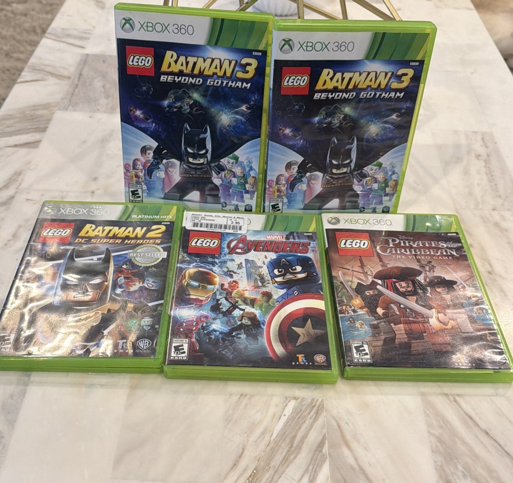 LEGO Xbox 360 Game Bundle Lot of 5 Complete CIB Manuals Tested