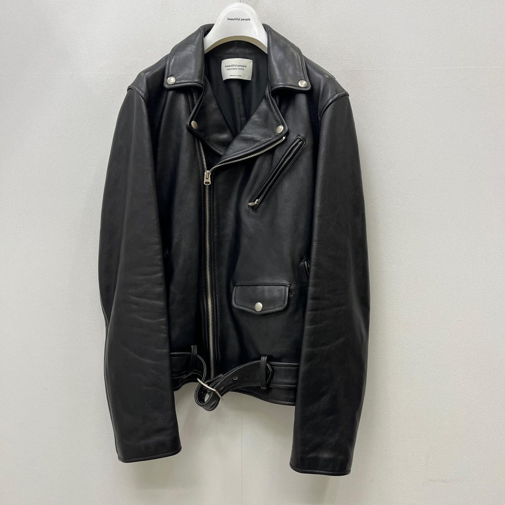 Vintage Leather Riders Jacket by Beautiful People Style 1000402811