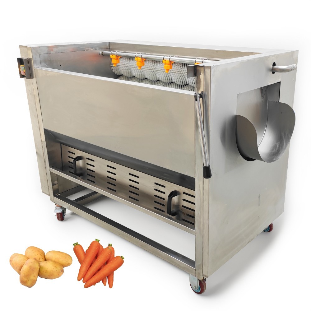 Electric Multifunctional Stainless Potato Rolling Peeling Machine 550Kg/h 1.5KW