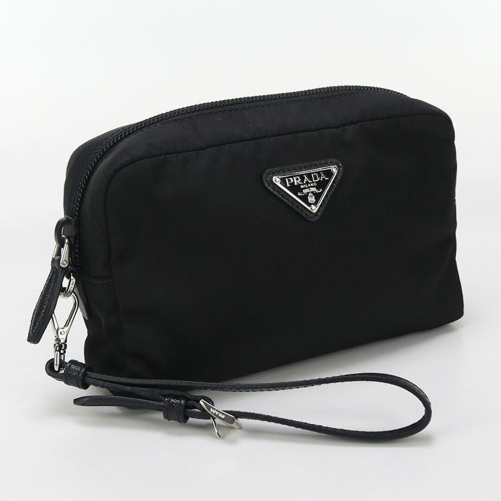 Prada 1NS021 Leather Zip Pouch for Women