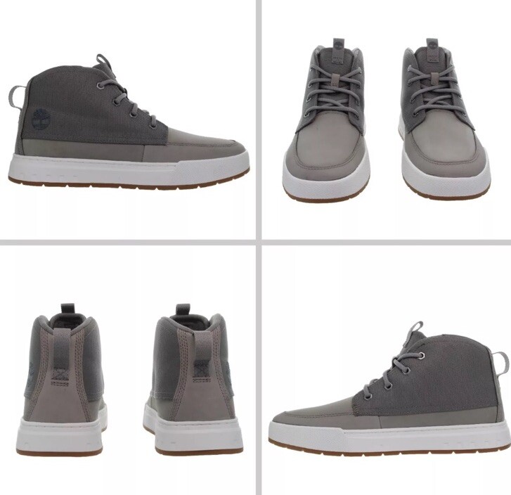 Timberland Men's MAPLE GROVE MID LACE UP Medium Grey Sneakers Size 9.5