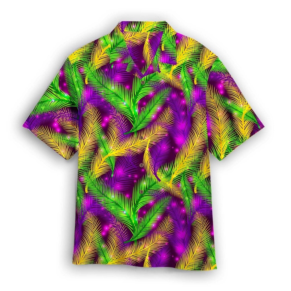 Mardi Gras Pattern Aloha Hawaiian Shirts For Men Women
