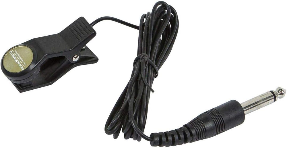 Clip on Pickup - 1/4-Inch Straight Plug, Easy Tuning, 8 Foot Cable, Black