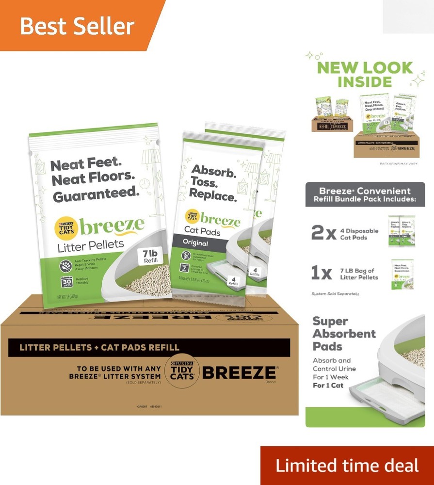 7.91 lb Purina Breeze Ultra Absorbent Cat Litter Pellets & Pads System