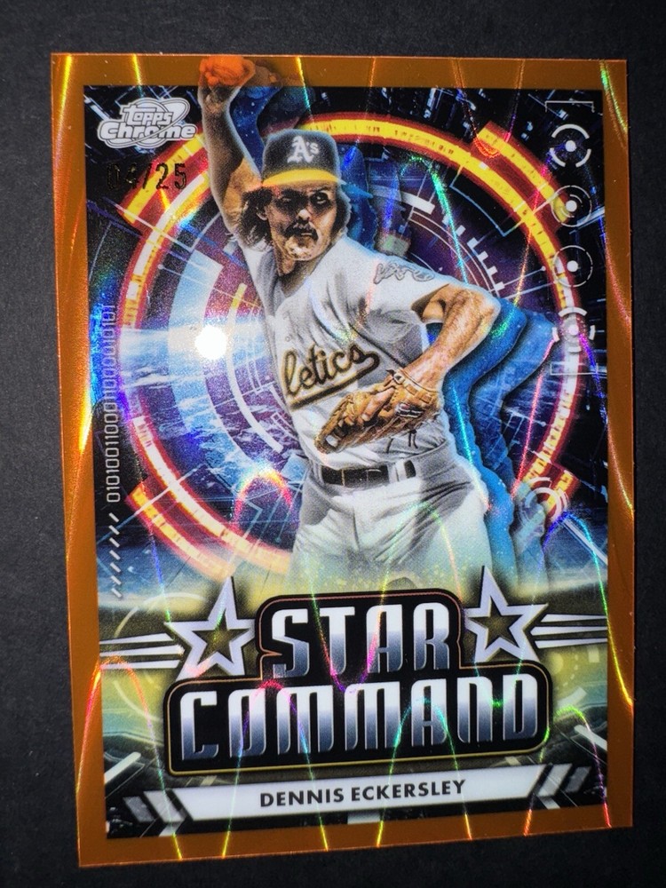 2024 Topps Cosmic Chrome Dennis Eckersley Star Command Orange Refractor /25