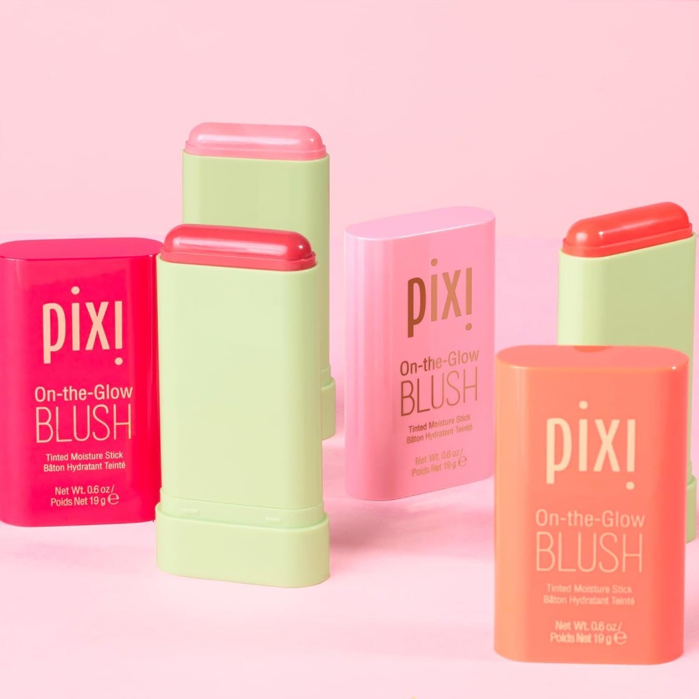 Pixi Blush On-The-Glow Tinted Moisture Stick Blush Eyeshadow Lipstick 0.6 OZ