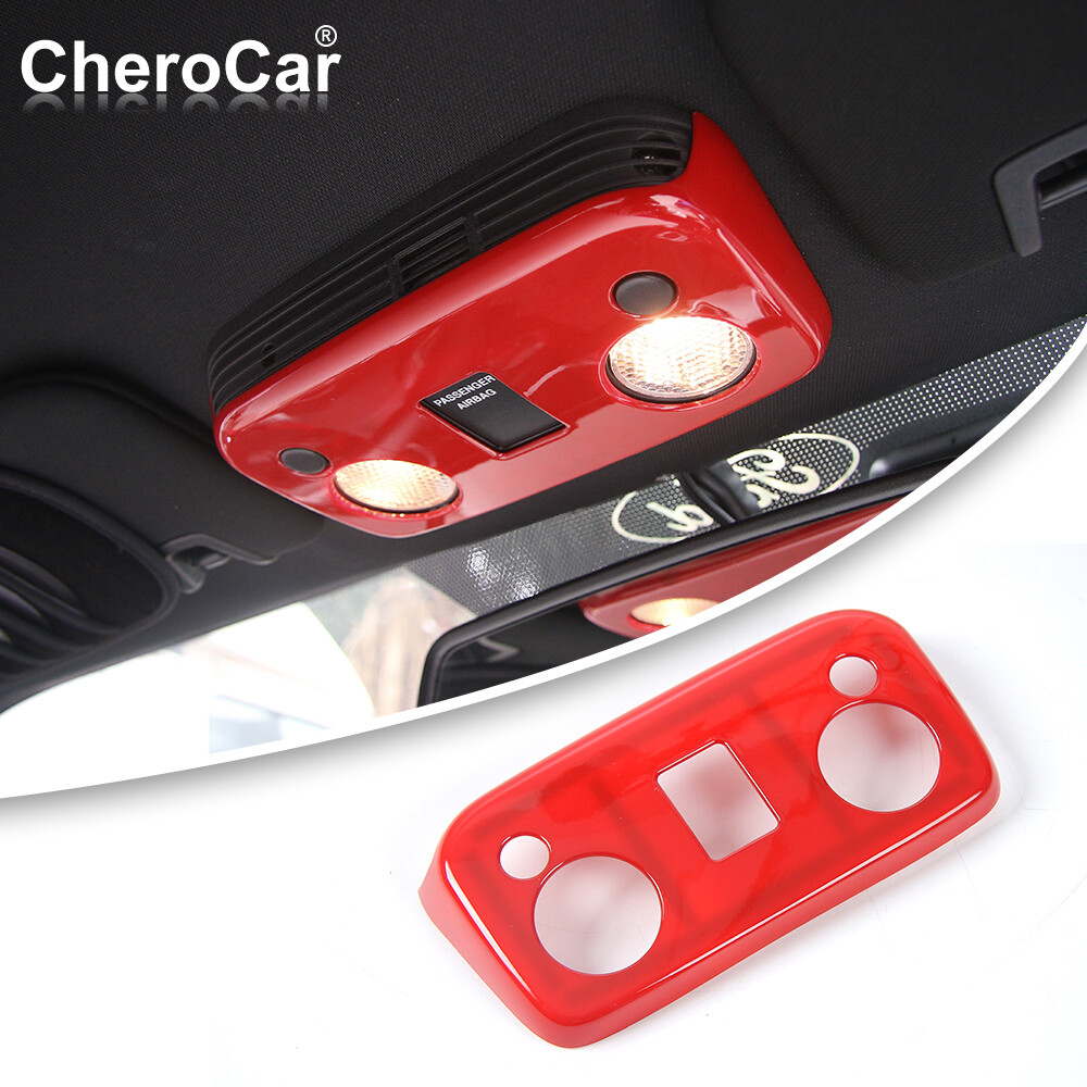 Interior Reading Light Panel Lamp Frame Cover Trim For Ford Mustang 2009+ Red