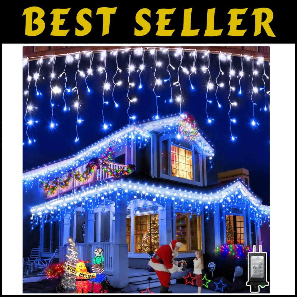 Outdoor Christmas Lights with 1296 LEDs Timer Weatherproof for Holiday Decor