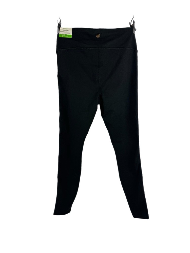 GAIAM The Om Fit Soft Fabric Leggings Size M Velvet Side Trim NWT