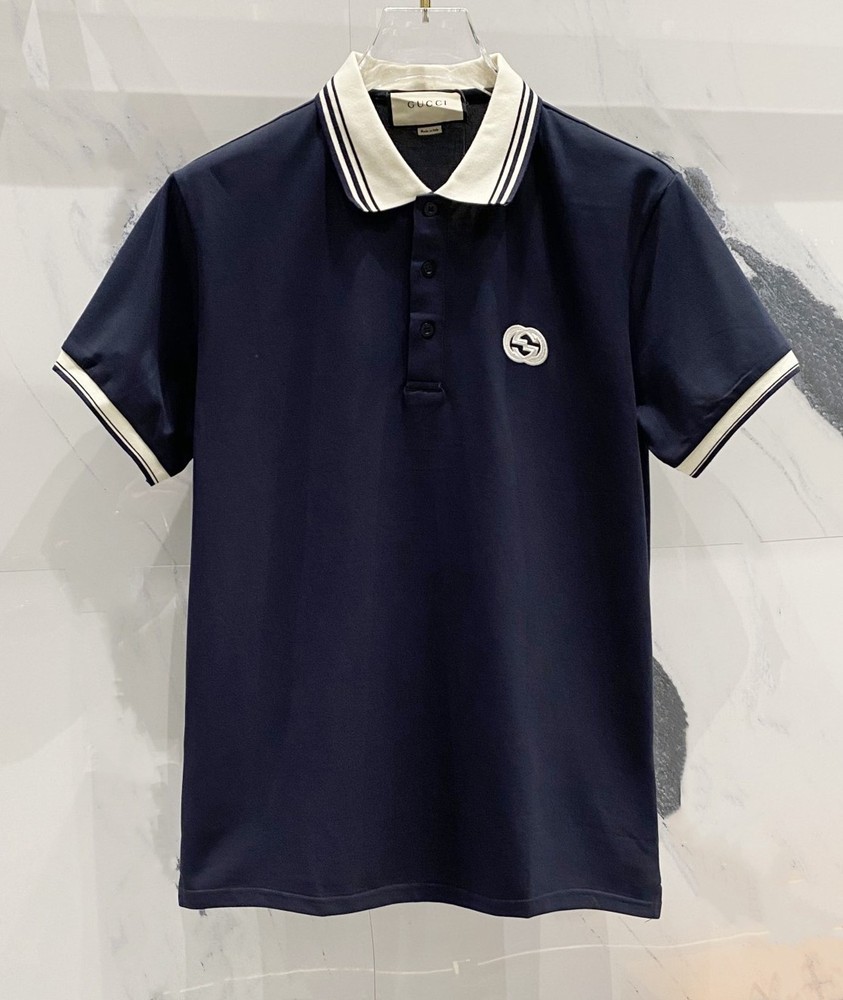 25SS Embroidered Logo Short Sleeve Polo Shirt for Men