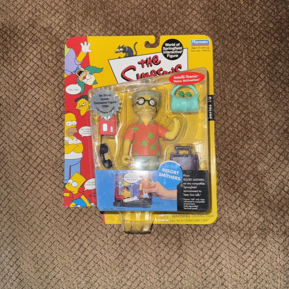 New Resort Smithers  Simpsons World Of Springfield Interactive Figure Sealed