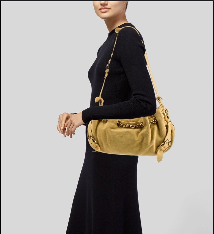 FLASH SALE Rare Burberry Prorsum Runway Suede Leather Hobo bag Purse-image