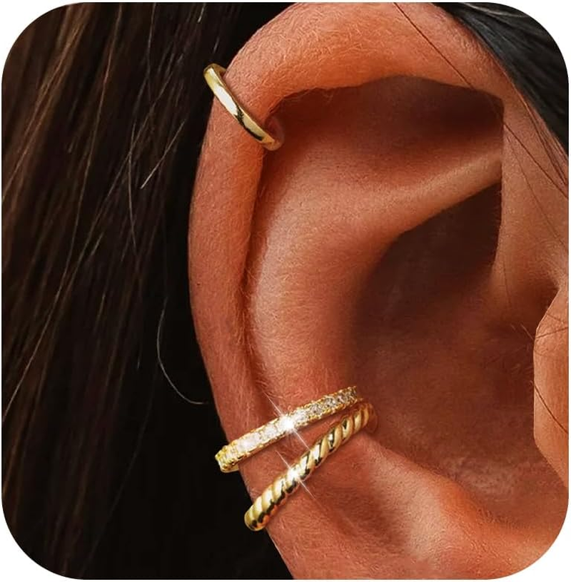 Non Piercing Gold Ear Cuff Earrings Trendy Women's Gift St   