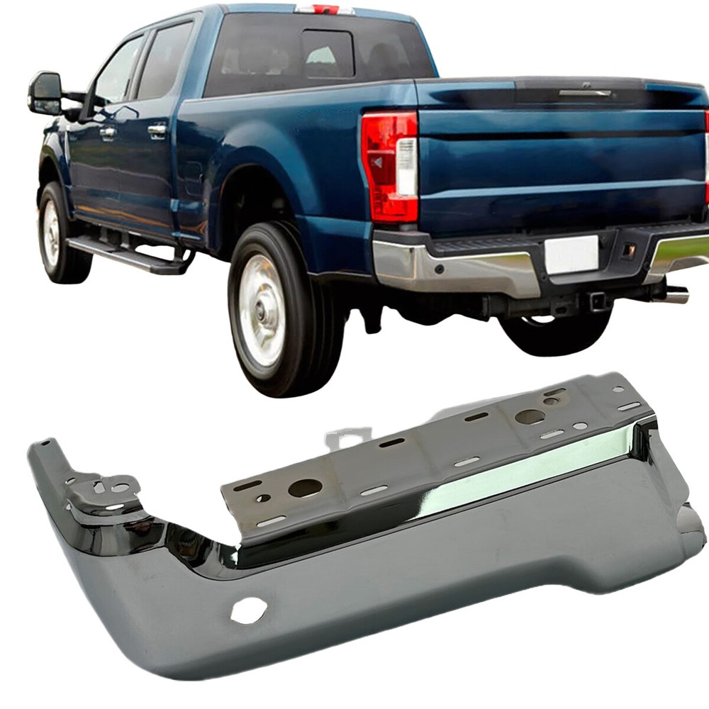 FOR 2017-2022 FORD F250 F350 W/ PARK CHROME REAR LH DRIVERS BUMPER FACE BAR NEW