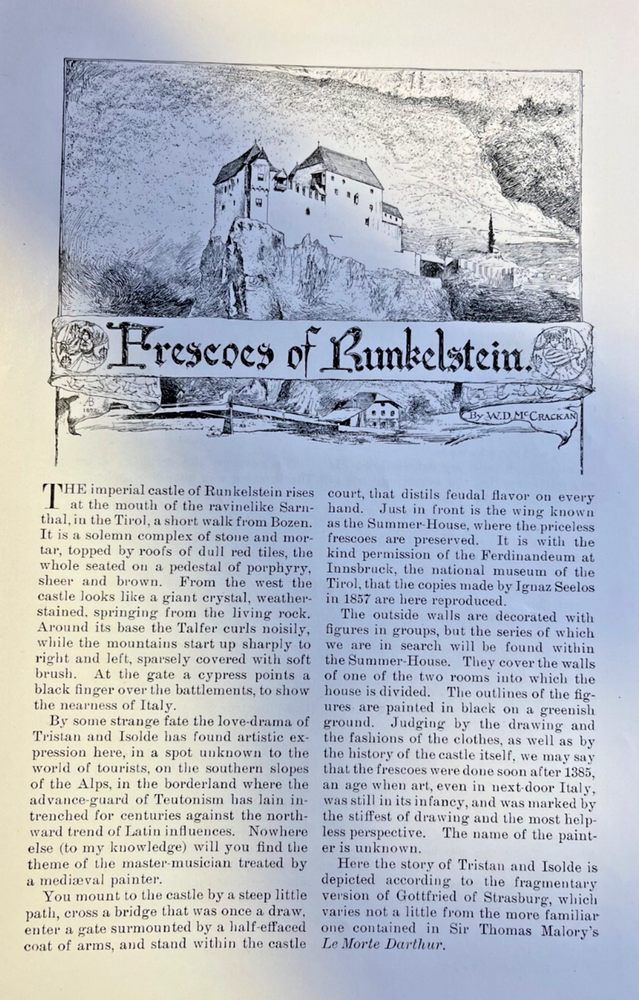 1898 Frescoes of Runkelstein Castle South Tyrol illustrated