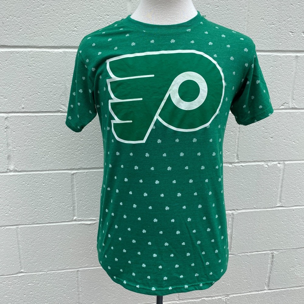 NHL Philadelphia Flyers T-Shirt Irish Pride St Patricks Day M Medium Green Tee-image