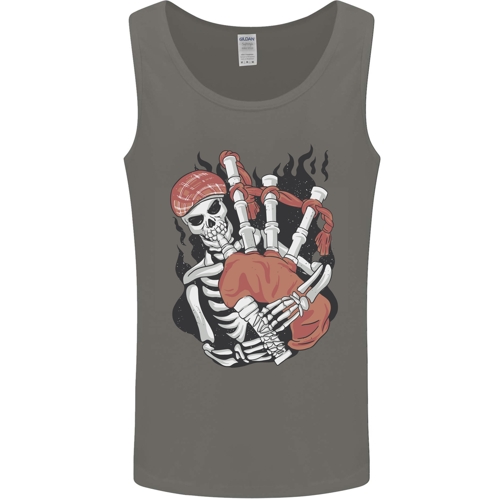 Bagpipes Skeleton Mens Vest Tank Top