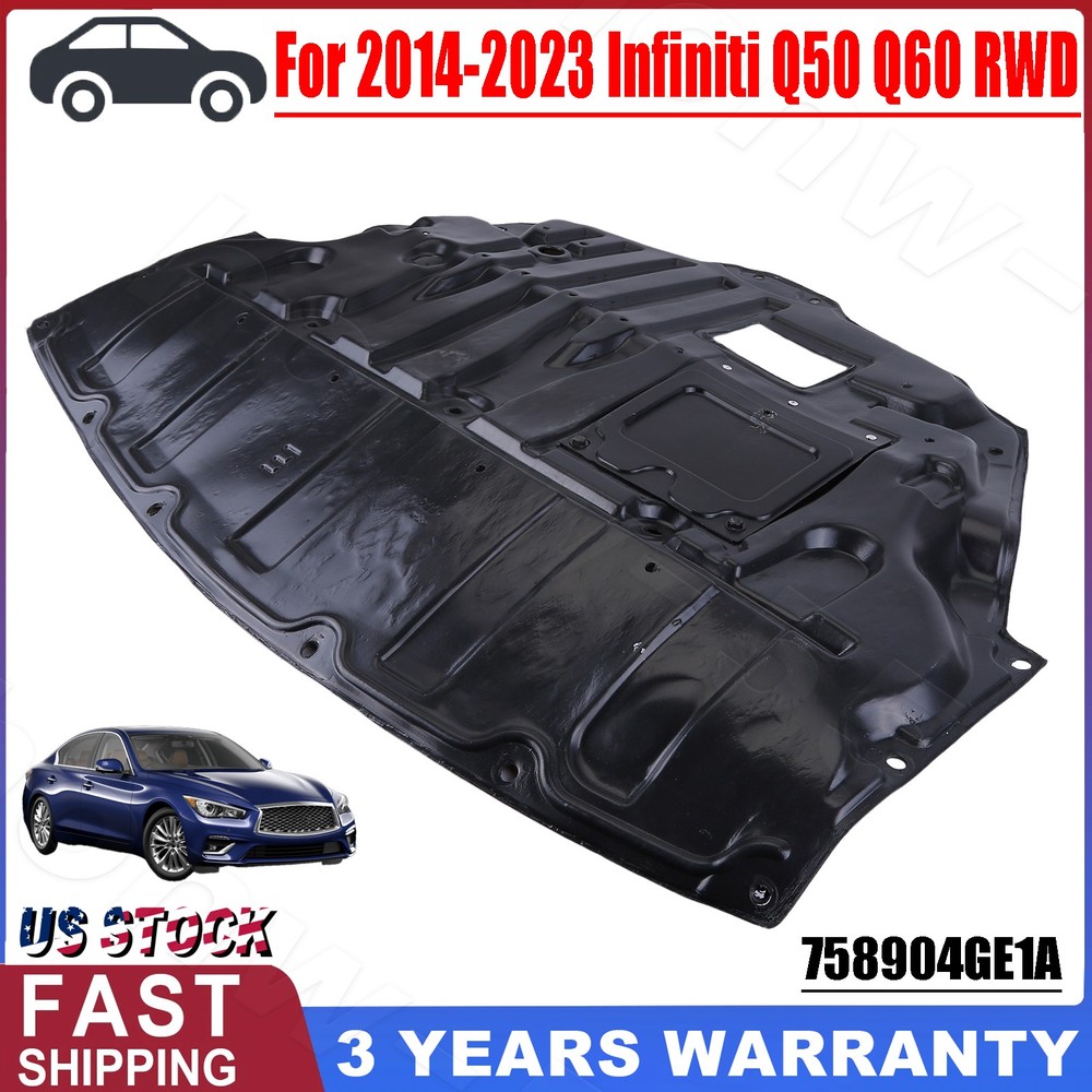 Engine Splash Shield Under Cover For 2014-2023 Infiniti Q50 Q60 RWD 758904GE1A