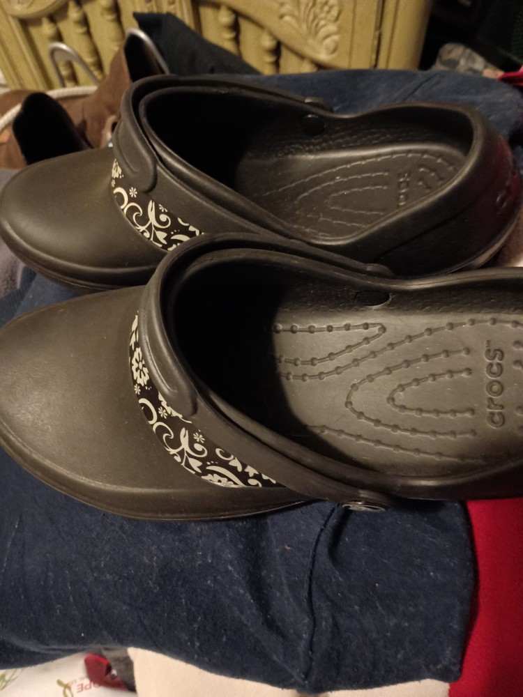 Crocs Mercy Women's Work Clogs - Black, US W10 (10876-060-W10)