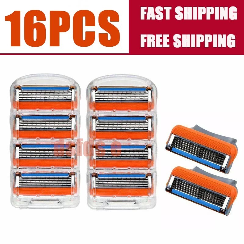 16Pcs Replacements 5Layer Men' For GiIIette Fusion Proglide Power Razor Blades