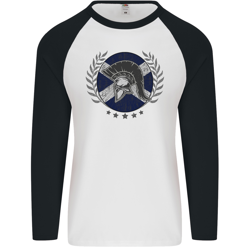 Scotland Bodybuilding Gym Training Scottish Mens L/S Baseball T-Shirt